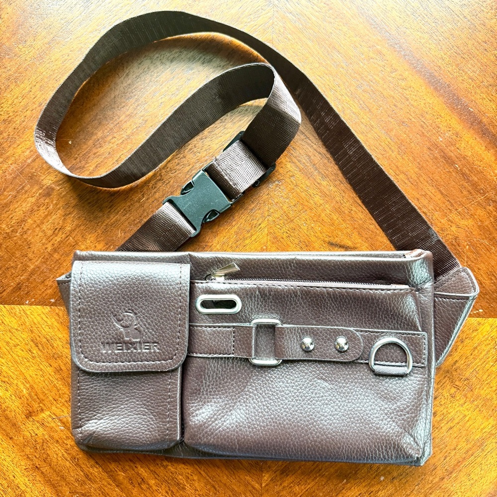 Weixier Brown Leather Men's Bag